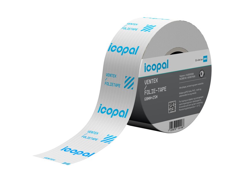 Tape Icopal Ventex Folietape 60mm x 25m Kampanje pris 320kr pr stk