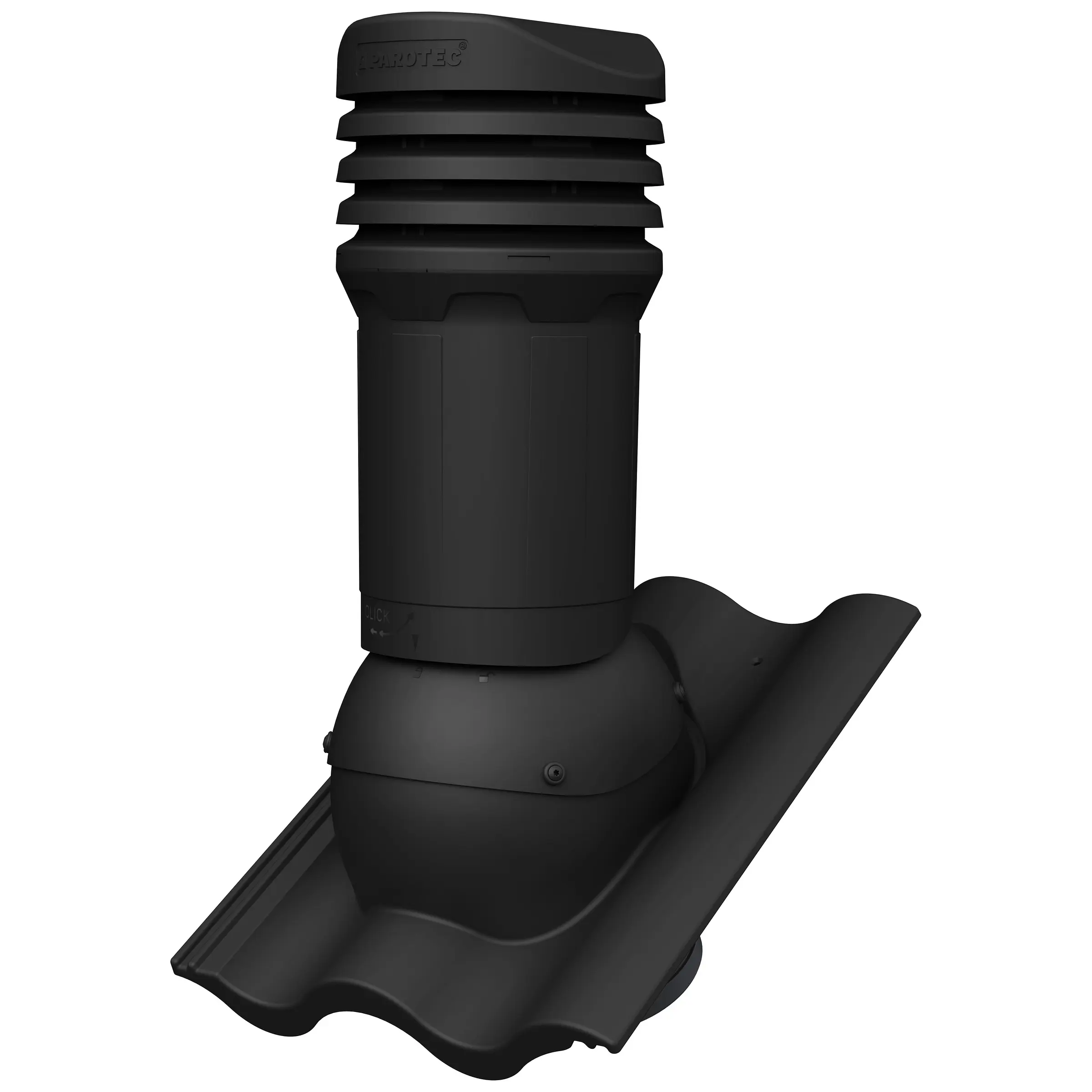 TAKVENTIL solert takventil FLUXAR Ø125mm for takstein – SORT 1500KR