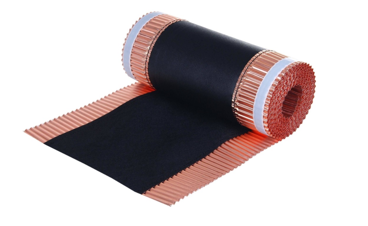 Mønebånd med kobber 32cm x 5m med diffusjonsåpen duk pris 659kr 1stk