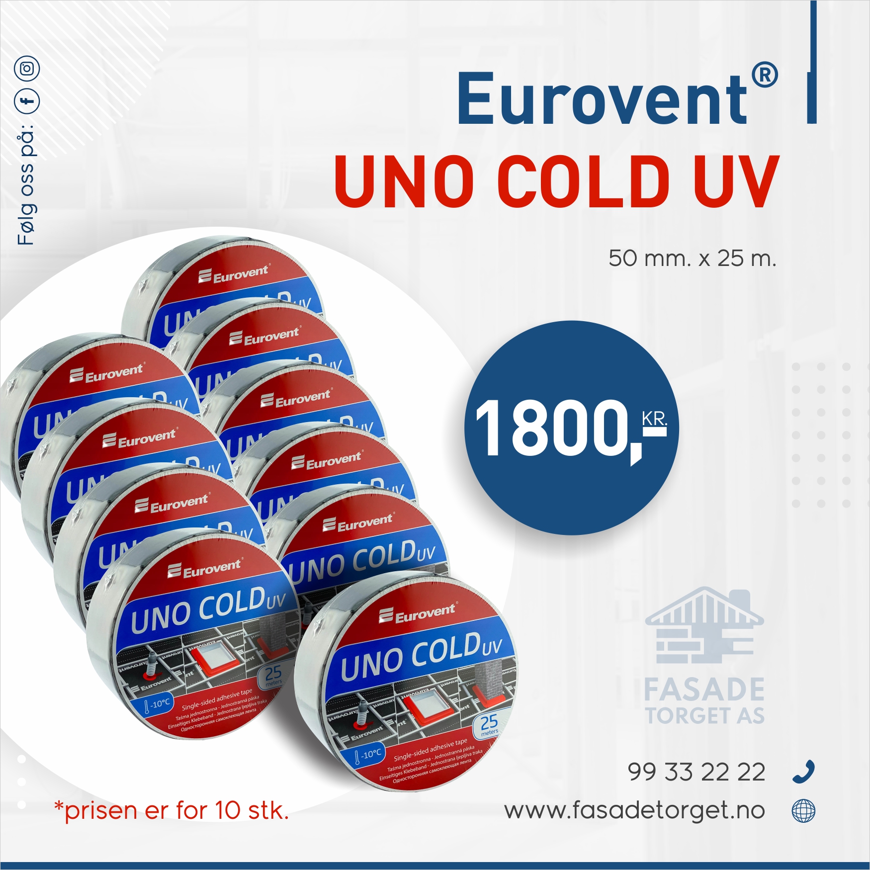 Eurovent® UNO COLD UV 50  10stk
