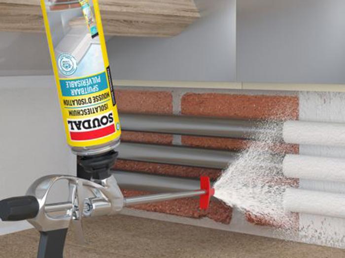 SOUDAL Polyuretan Sprayskum Isolasjon 700 ml 250KR STK
