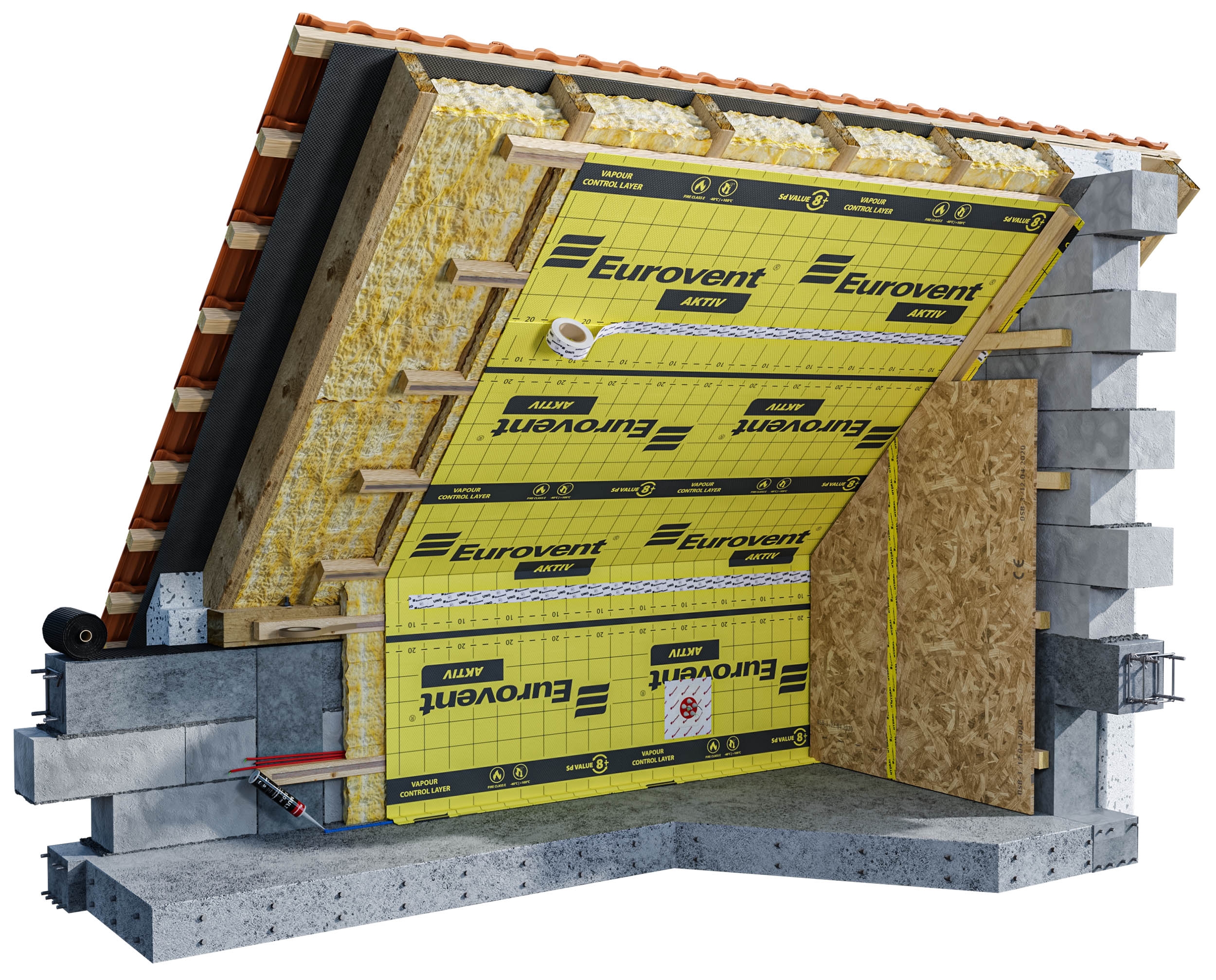 EUROVENT AKTIV / Dampbrems 1.5x50m 75m2 1300kr