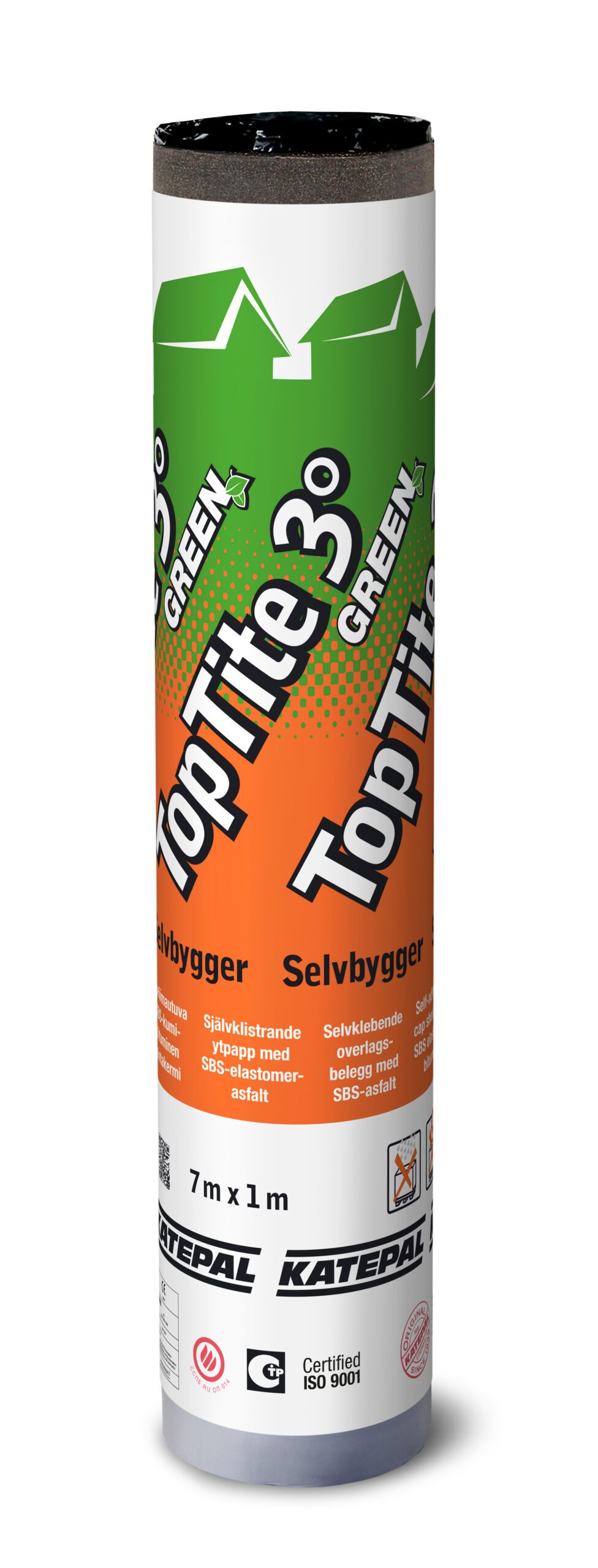 Selvbygger Katepal Green Toptite 3° Svart Nå kampanje. Kun 1200,- pr rull