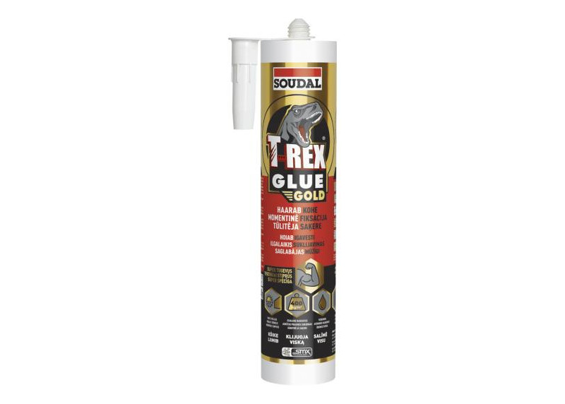 Soudal T-Rex Gold, Limm Hvit , 290ml 150kr