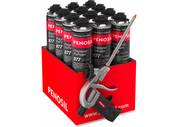 Skum Penosil POLYSTYROL FIXFOAM 877,for liming av paneler, 12 enheter + gave 2399kr
